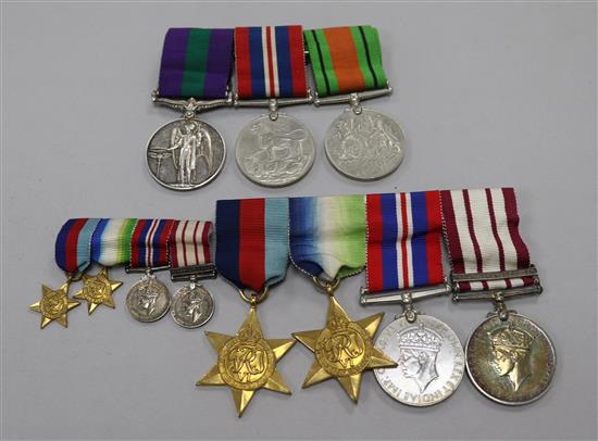 Two WW2 medal groups;